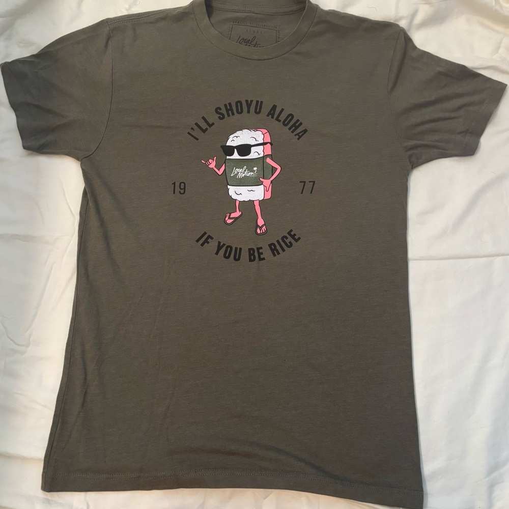 Local Motion Hawaii Olive Green Graphic Tee